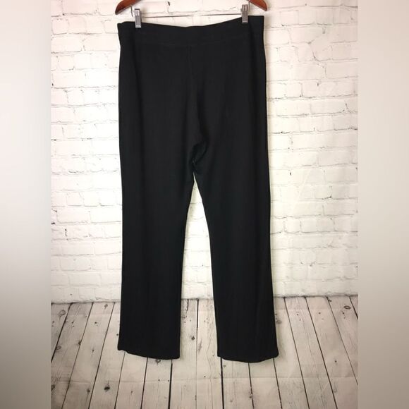 Tahari Lounge Black Flare Pants Size Large - Picture 8 of 9
